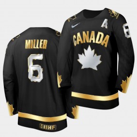 Colin Miller Canada Team 2021 IIHF World Champions Golden Edition Black Jersey