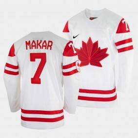 Cale Makar Canada Hockey 2022 Beijing Winter Olympic Jersey White