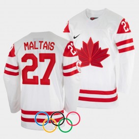 Emma Maltais Canada Women's Hockey 2022 Winter Olympics #27 White Jersey