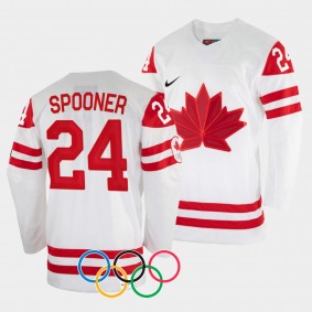 Natalie Spooner Canada Women's Hockey 2022 Winter Olympics #24 White Jersey