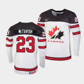 Mason McTavish Canada Hockey 2022 IIHF World Junior Championship Home Jersey White