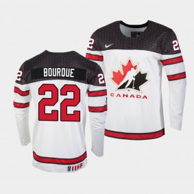 Mavrik Bourque Canada Hockey 2022 IIHF World Junior Championship Home Jersey White