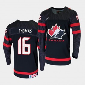 Akil Thomas Canada Team 2020 IIHF World Junior Championship Black Jersey