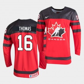 Akil Thomas Canada Team 2020 IIHF World Junior Championship Red Jersey