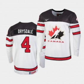 Jamie Drysdale Canada Team 2019 Hlinka Gretzky Cup White Jersey