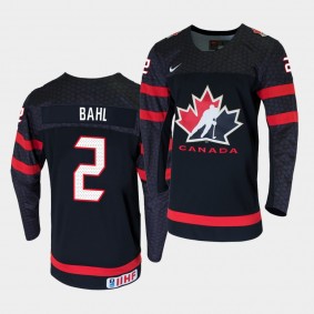 Kevin Bahl Canada Team 2020 IIHF World Junior Championship Black Jersey