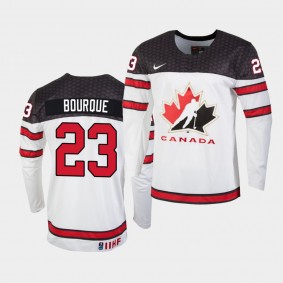 Mavrik Bourque Canada Team 2019 Hlinka Gretzky Cup White Jersey