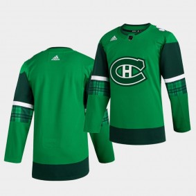 Canadiens 2020 St. Patrick's Day Green Authentic Team Jersey