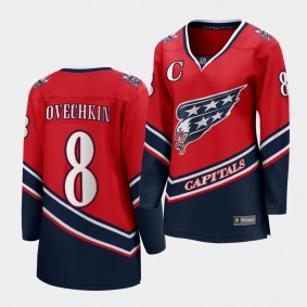 Alexander Ovechkin Washington Capitals 2021 Reverse Retro Red Special Edition Women Jersey