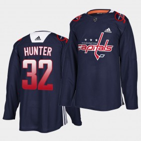 Dale Hunter Capitals 2021 Black History Night navy Practice jersey End Racism Patch