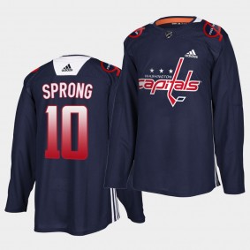 Daniel Sprong Capitals 2021 Black History Night navy Practice jersey End Racism Patch