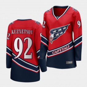 Evgeny Kuznetsov Washington Capitals 2021 Reverse Retro Red Special Edition Women Jersey