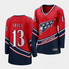 Jakub Vrana Washington Capitals 2021 Reverse Retro Red Special Edition Women Jersey