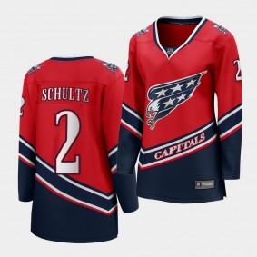 Justin Schultz Washington Capitals 2021 Reverse Retro Red Special Edition Women Jersey