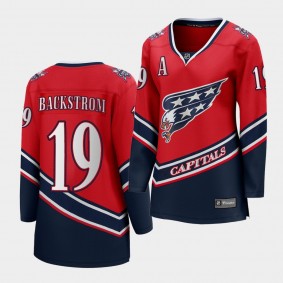 Nicklas Backstrom Washington Capitals 2021 Reverse Retro Red Special Edition Women Jersey