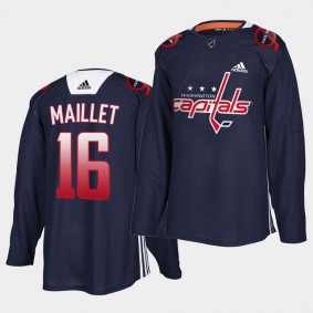 Philippe Maillet Capitals 2021 Black History Night navy Practice jersey End Racism Patch