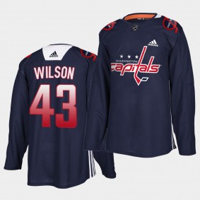 Tom Wilson Capitals 2021 Black History Night navy Practice jersey End Racism Patch