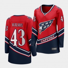 Tom Wilson Washington Capitals 2021 Reverse Retro Red Special Edition Women Jersey