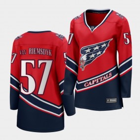 Trevor van Riemsdyk Washington Capitals 2021 Reverse Retro Red Special Edition Women Jersey