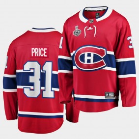 Canadiens Carey Price 2021 Stanley Cup Final Home Red 31 Jersey