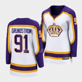 Los Angeles Kings 2022 Special Edition 2.0 Carl Grundstrom #91 Women White Jersey Breakaway