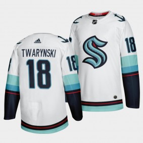 Carsen Twarynski Seattle Kraken Away Authentic Jersey White