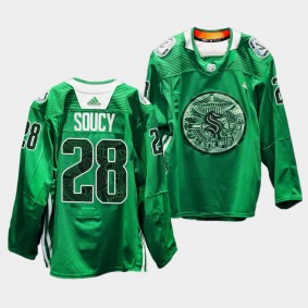 Carson Soucy Seattle Kraken Green Night 2022 Green Eco-conscious Jersey