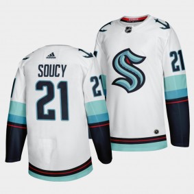 Carson Soucy Seattle Kraken Away Authentic Jersey White