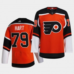 Philadelphia Flyers 2021 Reverse Retro Carter hart Orange Special Edition Authentic Jersey