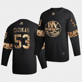 Casey Cizikas Islanders Python Skin Black 2021 Exclusive Edition Jersey