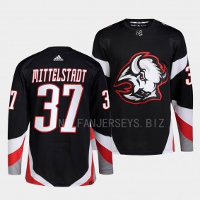 Casey Mittelstadt Buffalo Sabres 2022-23 Goathead Alternate Black #37 Primegreen Authentic Jersey Men's