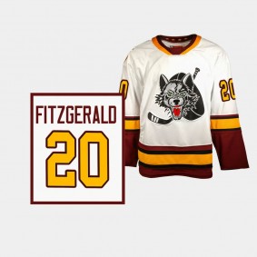 Cavan Fitzgerald Chicago Wolves #20 White AHL Authentic Quicklite Jersey 30th Season