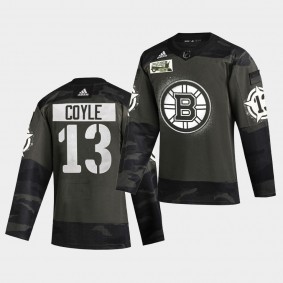 Charlie Coyle Boston Bruins 2021 Military Night Camo Authentic Limited Jersey