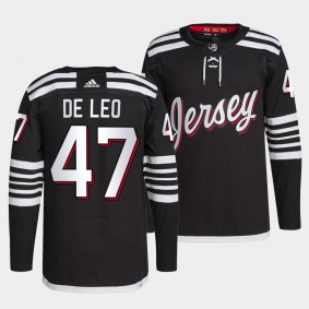 Chase De Leo #47 Devils Primegreen Authentic Pro Black Jersey 2021-22 Alternate