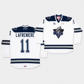 CHL Alexis Lafreniere Rimouski Oceanic White Retro Hockey 2020 NHL Draft Jersey
