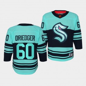 Seattle Kraken Chris Driedger 2022 Special Edition 2.0 Ice Blue #60 Youth Jersey Retro