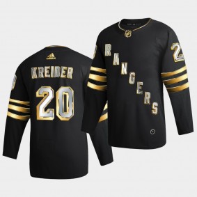 New York Rangers Chris Kreider 2020-21 Golden Edition Limited Authentic Black Jersey