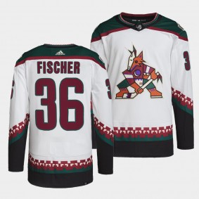 Arizona Coyotes 2022 Away Christian Fischer #36 White Jersey Primegreen Authentic Pro