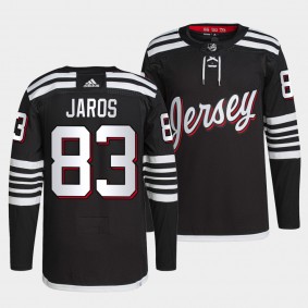 Christian Jaros #83 Devils Primegreen Authentic Pro Black Jersey 2021-22 Alternate