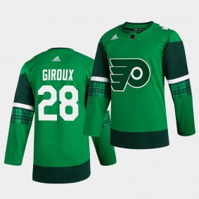 Claude Giroux Flyers 2020 St. Patrick's Day Green Authentic Player Jersey