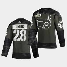 Claude Giroux Philadelphia Flyers 2021 Military Night Camo Authentic Limited Jersey