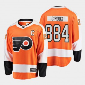 Claude Giroux Philadelphia Flyers 884 Career Points Orange Commemorative Jersey Men