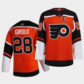 Claude Giroux #28 Flyers 2020-21 Reverse Retro Fourth Authentic Orange Jersey