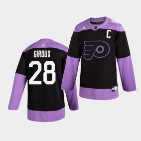 Claude Giroux Flyers #28 Practice Hockey Fights Cancer Jersey