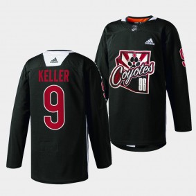 Clayton Keller Coyotes #9 Throwback Night 2021 Special Jersey Black