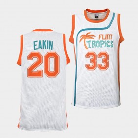 Cody Eakin Sabres #20 Flint Tropics Basketball Jersey White Semi-Pro