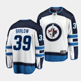 Winnipeg Jets Colby Barlow 2023 NHL Draft White Away Jersey Breakaway Player