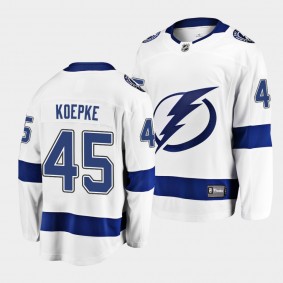 Cole Koepke Tampa Bay Lightning Away White Breakaway Player Jersey Men's