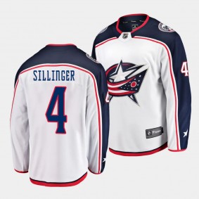 Columbus Blue Jackets Cole Sillinger Away White Breakaway Player Jersey Men's