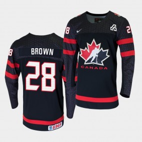 Canada Team 28 Connor Brown 2021 IIHF World Champions Black Replica Jersey